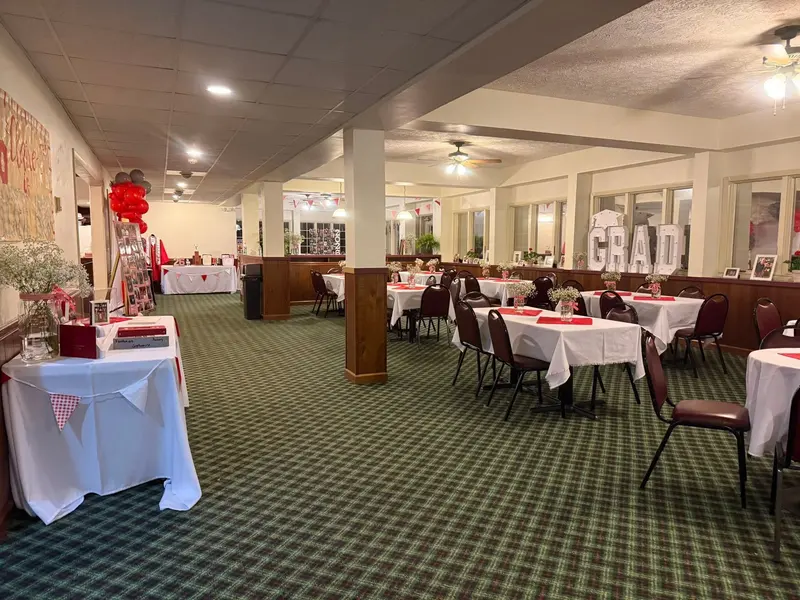 Wide view across Chapel Hill Venue's connected indoor gathering spaces